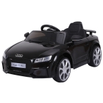 HOMCOM Audi TT elétrico infantil para crianças acima de 3 anos com controle remoto música luzes bateria 6V carga 30 kg 103x63x44cm Preto
