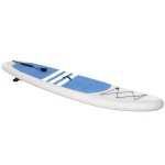 HOMCOM Prancha de paddle surf inflável com remo ajustável Almofada antideslizante e acessórios carga Máx. 120 kg 305x80x15 cm Azul Branco