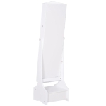 HOMCOM Espelho de joalheiro Armário de joias de pé com luzes LED Gavetas de bloqueio Espelho e dobradiça interior para comédicos 45x36x150cm