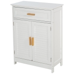 Kleankin Armário de banheiro com gaveta Prateleira Ajustável 59x29x80 Branco