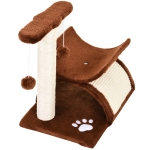 PawHut Raspador para Gatos Centro de atividades Sisal Natural 40x30x43cm