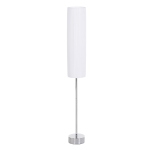 HOMCOM Candeeiro de Pé Moderno com Base de Aço Inoxidável Cor Branca 120cm