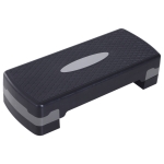 HOMCOM Step para Exercício Aeróbico Plataforma Step com Altura Ajustável em 2 Níveis com Carga Máxima 120kg para Exercício em Academia Casa 68x29x10-15cm Preto