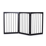 PawHut Barreira de Segurança Dobrável de 3 Painéis Portátil para Animais de Estimação 160x76 cm para Portas Escadas Corredores Marrom escuro