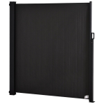 Outsunny Toldo Lateral Retrátil para Terraço de Jardim ou Pátio Poliéster 350x180cm Cinza Escuro