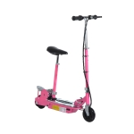 HOMCOM Trotinete Elétrica Dobrável para Crianças acima de 7 Anos com Guiador e Assento Ajustáveis 120W Velocidade Máxima 10km/h Carga Máxima 50kg 81,5x38x94cm Rosa