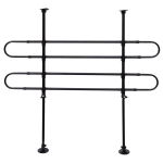 PawHut Grade de Segurança de Carro para Cães Ajustável em Largura e Altura 85-150x60x110cm Grade Separadora para Porta Malas de Carro Universal Metal Preto
