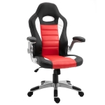 HOMCOM Cadeira de escritório ergonômica Altura ajustável Com 5 rodas 65x69x112-122 cm