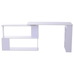 HOMCOM Secretária com Estantes Mesa de escritório 5 Prateleiras 120x110x74cm Branco
