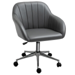 Vinsetto Cadeira de escritório ergonômica giratória ajustável em altura elegante Carga 120 kg 61x59x86-96 cm Cinza(c-5)