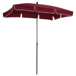 Outsunny Para-sol reclinável do jardim - Cor marron - Poliéster, Alumínio e Ferro - 198x130x240 cm(c-2)