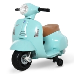 HOMCOM Mota elétrica para crianças acima de 18 meses com licença faróis buzina e 4 rodas 66,5x38x52 cm Verde