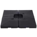 Outsunny Base de guarda-sol de 4 peças para Peso do medidor Suporte para Parasol do pátio(c-3)