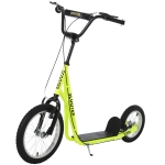 HOMCOM trotinete para crianças acima de 5 anos Guiador ajustável Rodas infláveis Amarelo 135x58x88-94 cm Amarelo