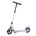 HOMCOM Trotinete dobrável altura ajustável e guiador para adultos e crianças acima de 14 anos com rodas grandes e freio Carga 100kg branco