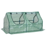 Outsunny Estufa com Tubo de Aço e Plástico Jardim Varanda Cultivo de Plantas 120x60x60 cm