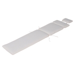 Outsunny Almofada para Espreguiçadeira 198x53x5cm Almofada Suave para Espreguiçadeira Dobrável Acolchoada para Exterior Jardim Pátio Creme
