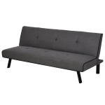 HOMCOM Sofá-cama de 3 lugares Projeto 2 em 1 com pernas levantadas Acolchoado 170x76x72,5 cm Cinza
