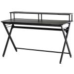 HOMCOM Mesa de Computadora en Forma de L Escritorio para Estudio Oficina Minimalista Moderno con Gran Espacio 112,5x152x74 cm Negro(c-3)
