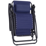 Outsunny Espreguiçadeira dobrável Cadeira de jardim Poltrona de Praia Relaxante em Textilene Encosto reclinável Carga de armação de aço 150kg(c-3)