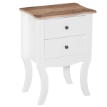 HOMCOM Conjunto de 2 Mesas de Cabeceira com 2 Gavetas Armário Auxiliar com Grande Espaço de Armazenamento para Quartos Sala 34,7x30x49cm Branco(c-2)