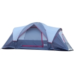 Outsunny Tenda de campismo grande com saco de transporte e gancho para acampar 455x230x180 cm