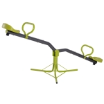 HOMCOM Baloiço para crianças acima de 3 anos giratória de 360º carga 35 kg (cada assento) 180x67x53 cm cinza e verde