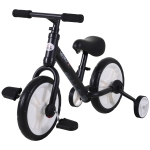 HOMCOM Bicicleta Balance com pedais e rodas removíveis Cor preta carga 25kg