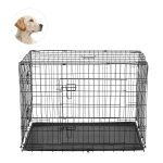 PawHut Gaiola de transporte, Cor: Preto, ABS Aço 106 x 71 x 76 cm com 1 Tabuleiro