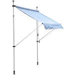 Toldo da janela de Outsunny Toldo Manual Alumínio Retrátil para exterior toldo do balcão tela impermeável do poliéster do ângulo ajustável 180x70Cm verde(c-3)