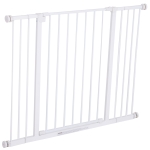 PawHut Barreira para Animais Barreira de Segurança Extensível Portas e escadas metálicas para cães e bebês Barreira de Porta 72-107x76cm(c-1)