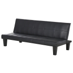 HOMCOM Sofá-Cama de 3 lugares com pernas levantadas, encosto ajustável e acolchoado 165x75,5x70cm Preto
