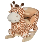 HomCom Cavalo de balanço desenho girafa para bebê acima de 18 meses 60x33x45cm