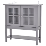 HOMCOM Armário de Cozinha móveis auxiliares compactos aparador multifuncional 80x28x84cm Cinza