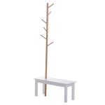 HOMCOM Cabide de Pé com Sapateira Pendurador 40x30x180cm(c-2)