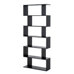 HOMCOM Estante Alto Livraría de 6 Estantes para Sala de Jantar Desenho Moderno 80x23x192cm Madeira