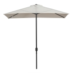 Outsunny Chapéu de Sol Semicircular de Jardim Chapéu de Sol a Manivela Resistente à Água e Anti UV para Pátio Terraço 230x130x245cm Creme