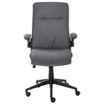 Vinsetto Cadeira de escritório ergonômica 360 ° giratória com função de inclinação Apoios de braço acolchoados e ajustáveis em altura 67x70x108-118 cm Cinza