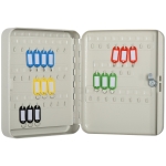 HOMCOM Armário de chaves com etiquetas de alta segurança de 93 ganchos 30x24x7.5 cm Bege