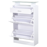 HOMCOM Sapateira Prateleira Ajustável em 2 Níveis 12 pares 79x26x120 cm Madeira(c-2)
