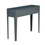 Outsunny Floreira Elevada Mesa para Cultivo Retangular para Plantas Verduras e Flores com 3 Orifícios de Drenagem 100x30x80cm Cinza