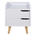 HOMCOM Mesa de cabeceira polivalente com 2 gavetas espaçosas 33x28x42 cm