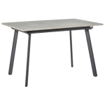 HOMCOM Mesa de Sala de Jantar Retangular Mesa de Cozinha Extensível para 4-6 Pessoas com Pés de Metal e Almofadas Ajustáveis 160x80x76cm Cinza
