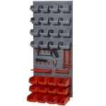 DURHAND Organizador de ferramentas com caixas e ganchos 63,5x22,5x95,5cm cinza e vermelho