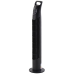 HOMCOM Ventilador de torre com controle remoto 3 níveis de temporizador de velocidade de ejeção de ar até 7,5h 18x78,5cm Preto