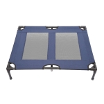 PawHut Cama para Animais de Estimação Cama Elevada para Cães Gatos Portátil Tecido Transpirável Resistente a Água 91,5x76,2x18cm Azul