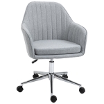 Vinsetto Cadeira de escritório ergonômica giratória ajustável em altura elegante Carga 120 kg 61x59x86-96 cm Cinza