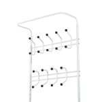 HOMCOM Cabide de parede de bambu Toalheiro de parede 4 ganchos para entrada Sala de estar Banheiro Quarto 50x17x20cm Carga 5kg(c-3)