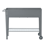 Outsunny Floreira de Metal Elevada Floreira com Rodas Alça Lateral e Prateleira Inferior para Cultivo de Plantas Hortaliças Flores 104x39x80cm Cinza