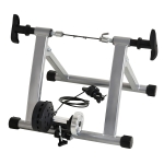 HOMCOM Rolo Bicicleta para treinamento de ciclismo Ajustável Treinador de Ciclismo Cor Prateada Estrutura de Aço - 54,5x42,2x39,1 cm